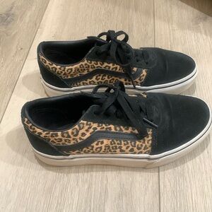 Kids Vans platform leopard print, size 3.5